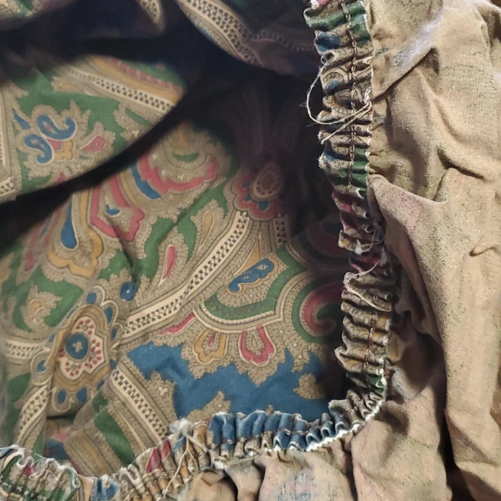 Ralph Lauren cotton Twin Jumeau fitted sheets brown green blue